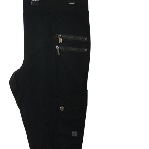 Express Ponte Skinny Cargo Leggings Black Womens Mid-Rise Stretch Pants- M- NWT - Picture 7 of 11